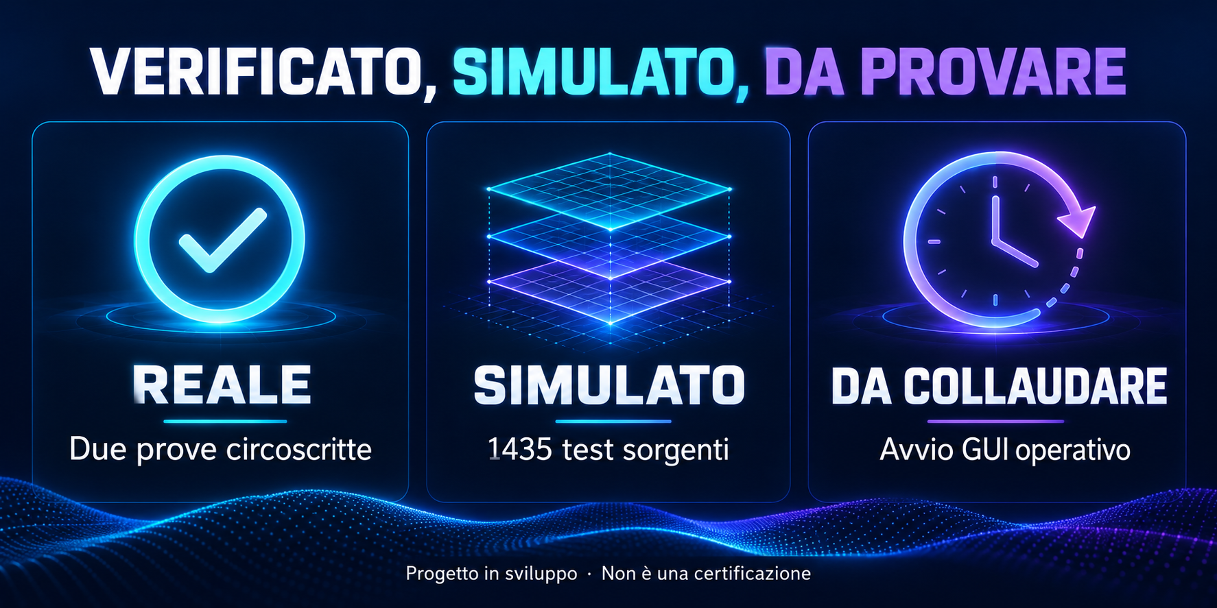 Illustrazione della distinzione tra prove reali e test simulati