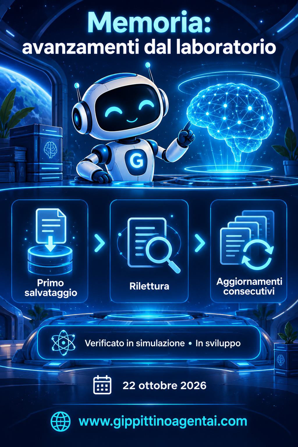 22 ottobre 2026 — Memoria e continuità: progressi dal laboratorio